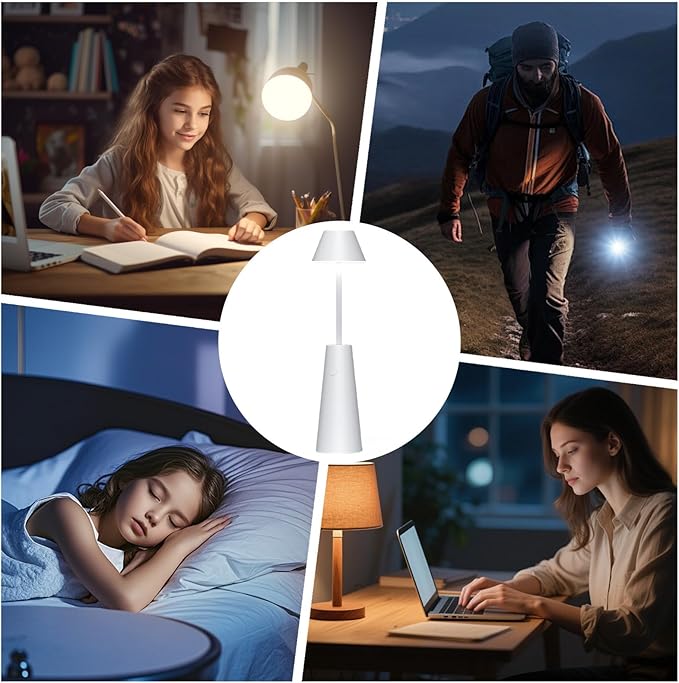 Cute Night and Emergency Lamp | Aura Lamp | Multi-Functional - Extendable Aura Lamp, Flashlight & Camping Lantern - Infinite Dimming, Rechargeable Night Light for Home, Travel, Camping